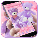 Lavender Teddy Bear Pink Purple Plush Toy Theme иконка