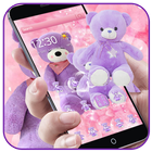 Lavender Teddy Bear Pink Purple Plush Toy Theme ไอคอน