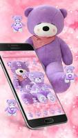 Lavender Teddy Bear Pink Purple Plush Toy Theme screenshot 2