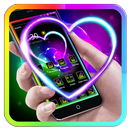 Neon edge lighting neon heart wallpaper theme APK