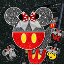Cute Red Black Micky Glitter Theme ❤️ APK