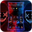 Blue Red Fire Led Mask Anonymous Theme