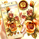 Golden Rose Shiny Flower Launcher Theme 🌻 APK