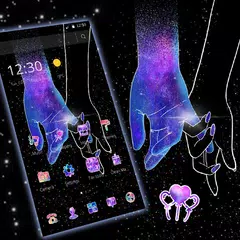 Galaxy Hand in Hand Romantic Love Theme APK download