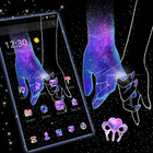 Galaxy Hand in Hand Romantic Love Theme Zeichen