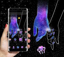 Galaxy Hand in Hand Romantic Love Theme تصوير الشاشة 2