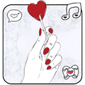 Red Love Heart Lollipop Theme