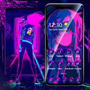 Fancy Neon Trendy Girl Theme APK