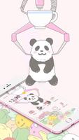 Cute Cartoon Panda Launcher Theme capture d'écran 1