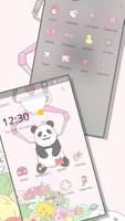 Cute Cartoon Panda Launcher Theme capture d'écran 2