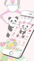 Cute Cartoon Panda Launcher Theme capture d'écran 3