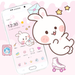 Cute Cartoon Bunny Rabbit Launcher Theme