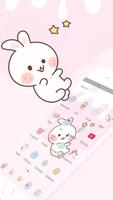 Cute Cartoon Bunny Rabbit Launcher Theme ảnh chụp màn hình 1