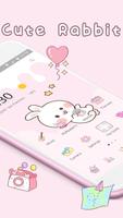 Cute Cartoon Bunny Rabbit Launcher Theme اسکرین شاٹ 3