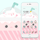 tema kartun pencuci mulut emoji dan cupcake APK