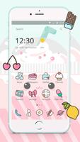 Cute Cartoon Sweetie Emoji Theme ภาพหน้าจอ 1