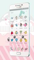 tema de emoji e cupcake de sobremesa fofa imagem de tela 2