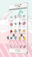 Cute Cartoon Sweetie Emoji Theme اسکرین شاٹ 2