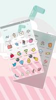 Cute Cartoon Sweetie Emoji Theme ภาพหน้าจอ 3