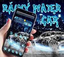 Poster Rainy Water Car Theme