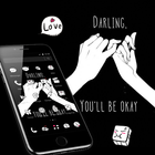 Hand in Hand Love Black Darling Theme icône
