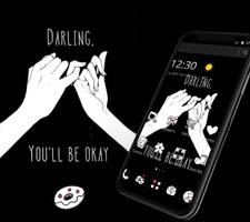 Hand in Hand Love Black Darling Theme पोस्टर