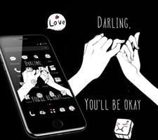 Hand in Hand Love Black Darling Theme स्क्रीनशॉट 3