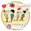 Romantic Love Cartoon Couple Theme 💞🎈