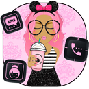 Cute Pink Girl Theme APK