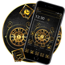 Golden Brown Black Watch Launcher Theme ⏰ APK