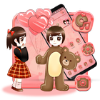 Kawaii Love Couple Theme 圖標