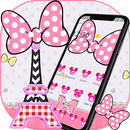Pink Minnie Wave Point Bowknot Theme aplikacja
