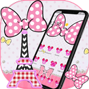 Pink Minnie Wave Point Bowknot Theme APK