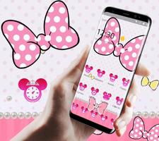 Pink Minnie Wave Point Bowknot Theme captura de pantalla 2