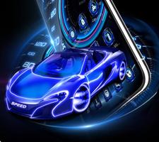 Neon Speed Car Theme скриншот 2