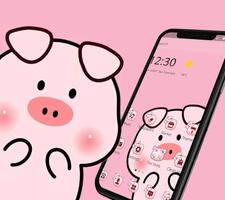 Pink Cute Cartoon Piggy Theme poster