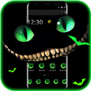 Dark Green Evil Smile Cat Theme APK