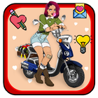 Biker Girl Theme icône