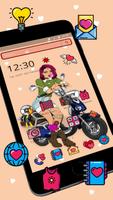 Biker Girl Theme ảnh chụp màn hình 3