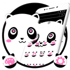 Cute Pink Panda Cartoon Launcher Theme 💕🐼 ikon