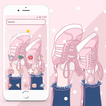 Pink Fashion Shoes Cartoon Theme