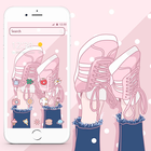 Pink Fashion Shoes Cartoon Theme icône
