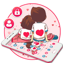 Cute Couple Love Cartoon Theme 💑 APK
