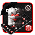 Cute Love Teddy Bear Cartoon Theme icône
