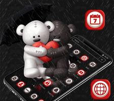 Cute Love Teddy Bear Cartoon Theme capture d'écran 1
