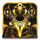 Golden Metal Robot Theme أيقونة