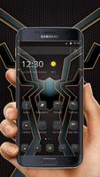 Special Gold Black Spider Theme الملصق