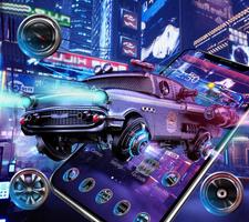 Futuristic Cyberpunk Car Theme ảnh chụp màn hình 2