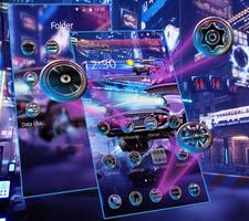 Futuristic Cyberpunk Car Theme ảnh chụp màn hình 3