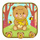 Cute Honey Bear Theme أيقونة